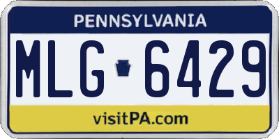 PA license plate MLG6429