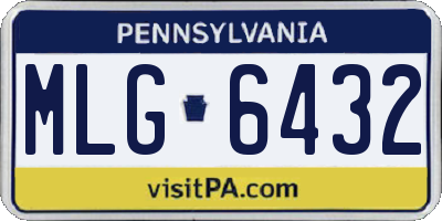 PA license plate MLG6432