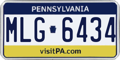 PA license plate MLG6434