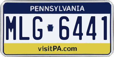 PA license plate MLG6441