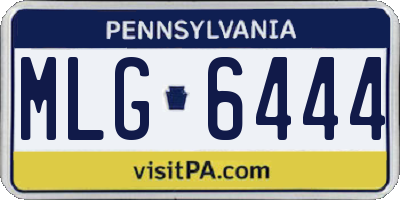 PA license plate MLG6444
