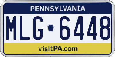 PA license plate MLG6448