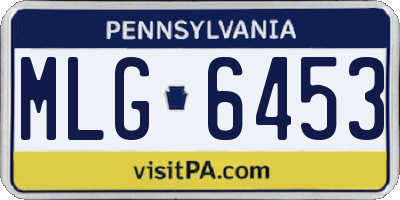 PA license plate MLG6453