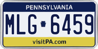 PA license plate MLG6459