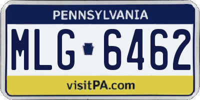 PA license plate MLG6462