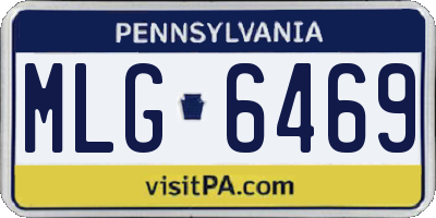 PA license plate MLG6469
