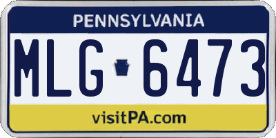 PA license plate MLG6473