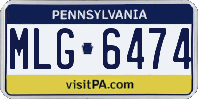 PA license plate MLG6474