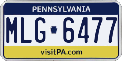 PA license plate MLG6477