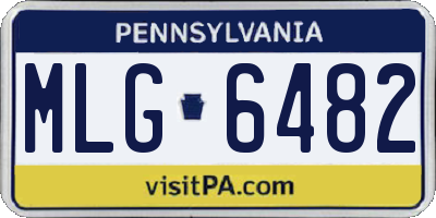 PA license plate MLG6482