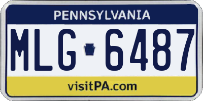 PA license plate MLG6487