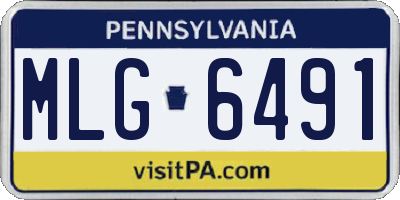 PA license plate MLG6491