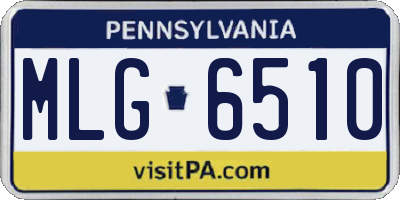 PA license plate MLG6510