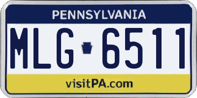 PA license plate MLG6511