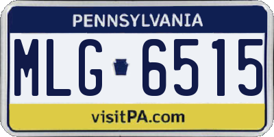 PA license plate MLG6515