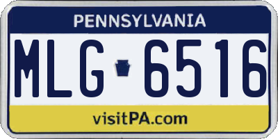 PA license plate MLG6516