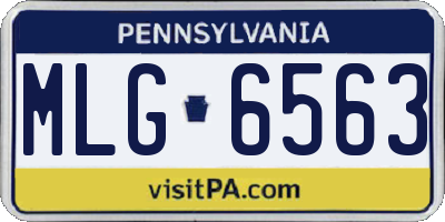PA license plate MLG6563