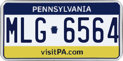 PA license plate MLG6564