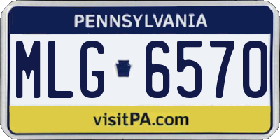 PA license plate MLG6570