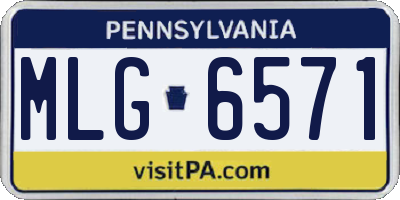 PA license plate MLG6571