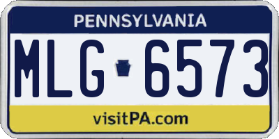 PA license plate MLG6573