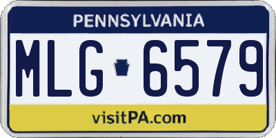 PA license plate MLG6579