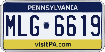 PA license plate MLG6619