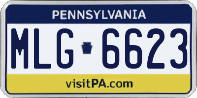 PA license plate MLG6623