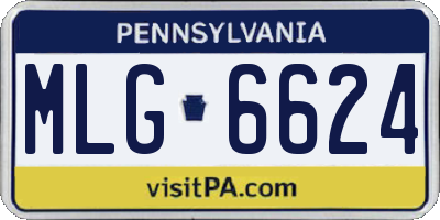 PA license plate MLG6624