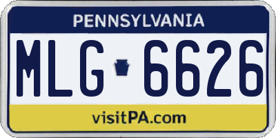 PA license plate MLG6626