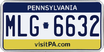 PA license plate MLG6632