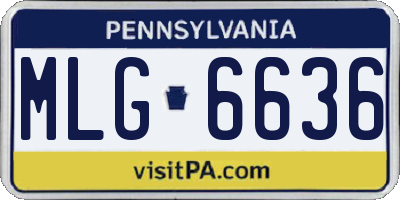 PA license plate MLG6636