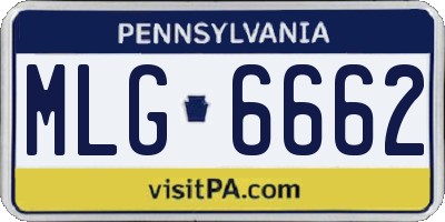 PA license plate MLG6662