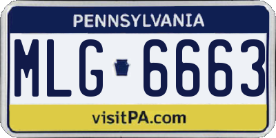 PA license plate MLG6663