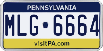 PA license plate MLG6664