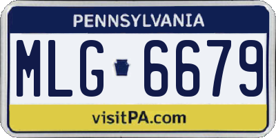 PA license plate MLG6679