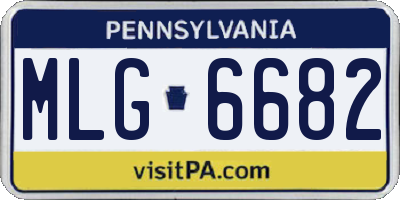 PA license plate MLG6682