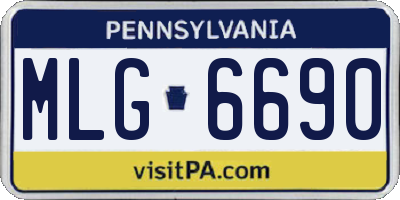 PA license plate MLG6690