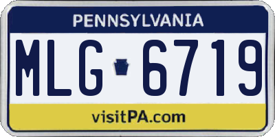 PA license plate MLG6719