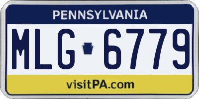 PA license plate MLG6779