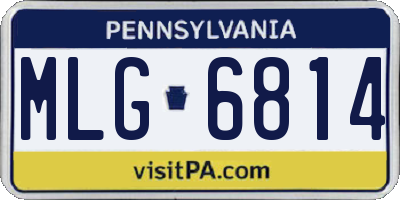 PA license plate MLG6814