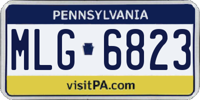 PA license plate MLG6823