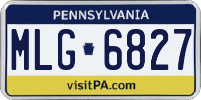 PA license plate MLG6827