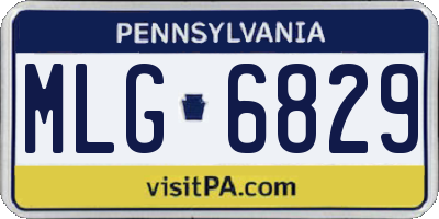 PA license plate MLG6829