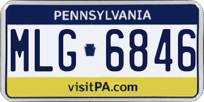 PA license plate MLG6846