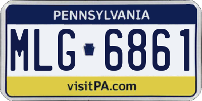 PA license plate MLG6861