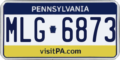 PA license plate MLG6873