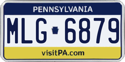 PA license plate MLG6879