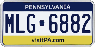 PA license plate MLG6882