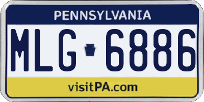 PA license plate MLG6886